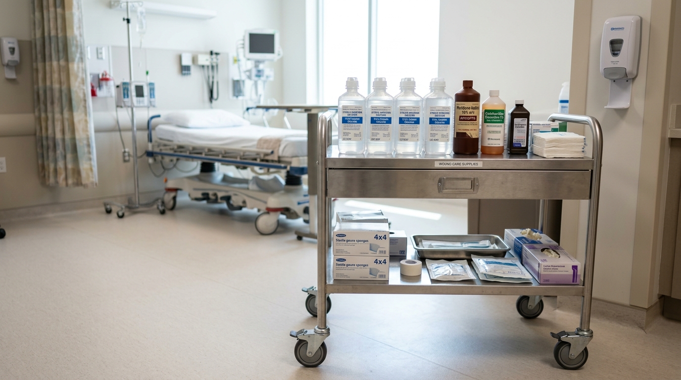Moderne Wundspüllösungen Reinigung – Symbolbild (KI) | melocare GmbH